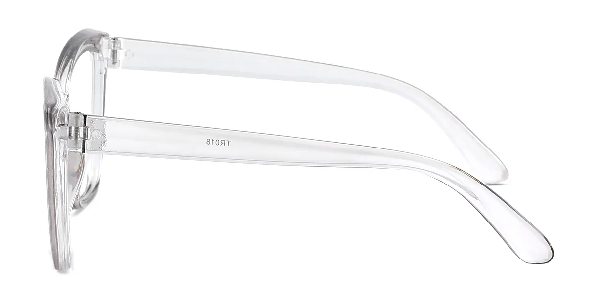Grey Cateye Simple Custom Engraving Eyeglasses | WhereLight