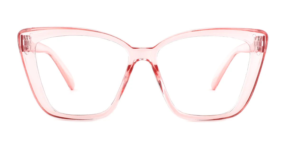 Pink Cateye Simple Custom Engraving Eyeglasses | WhereLight