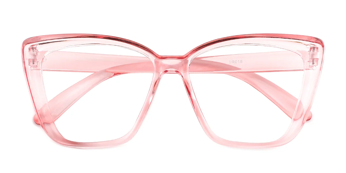 Pink Cateye Simple Custom Engraving Eyeglasses | WhereLight