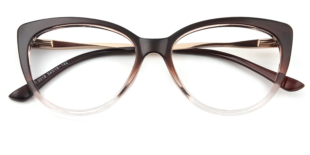 Brown Cateye Oval Classic Retro Unique Gorgeous Spring Hinges Eyeglasses | WhereLight