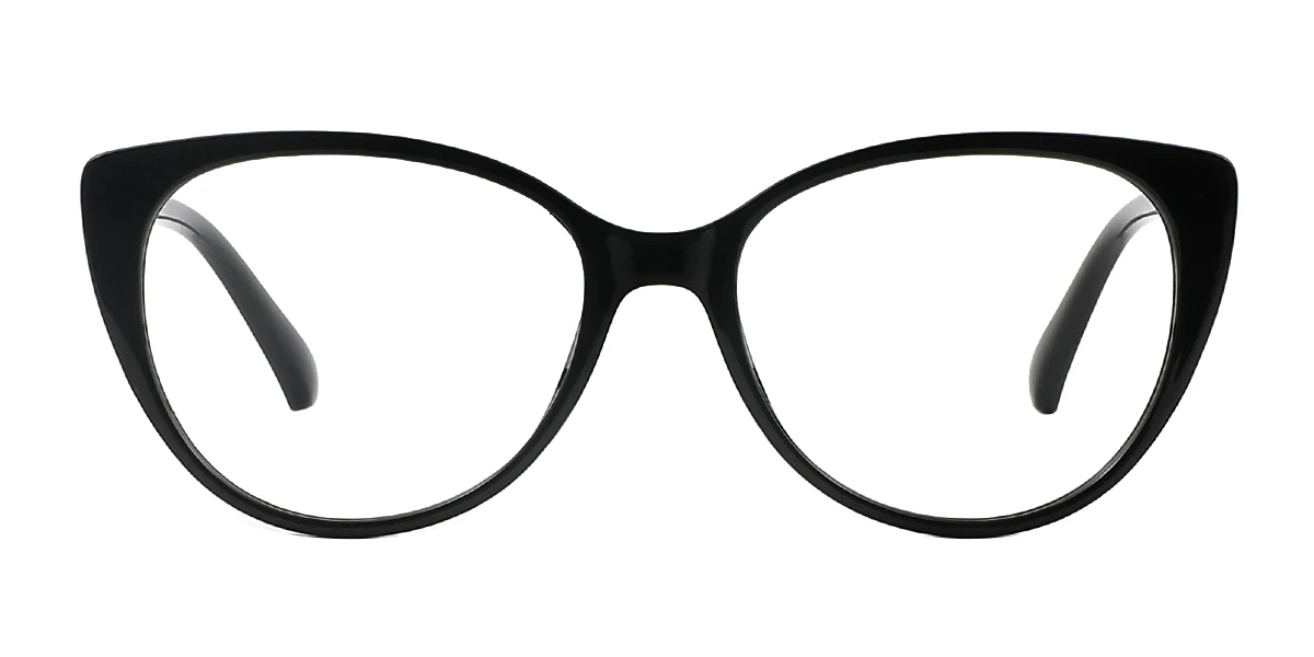 Black Cateye Classic Retro Custom Engraving Eyeglasses | WhereLight