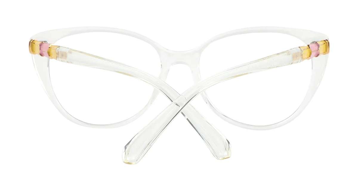 Clear Cateye Classic Retro Custom Engraving Eyeglasses | WhereLight