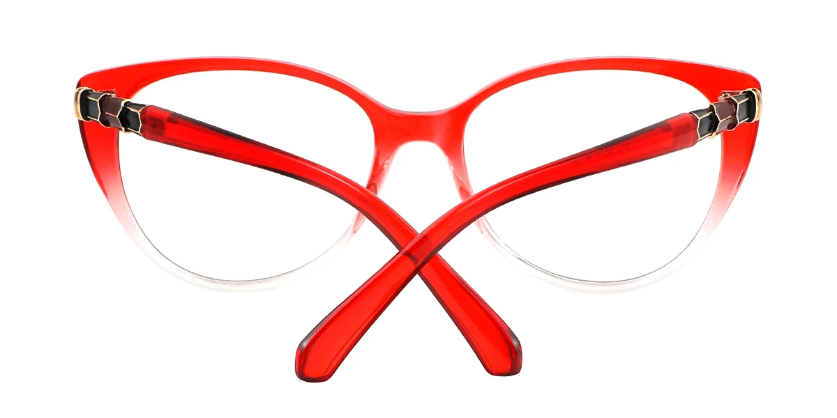 Red Cateye Classic Retro Custom Engraving Eyeglasses | WhereLight