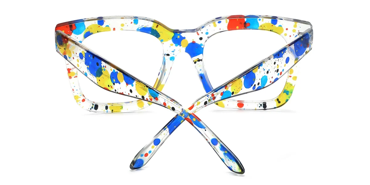 Blue Rectangle Unique Custom Engraving Eyeglasses | WhereLight