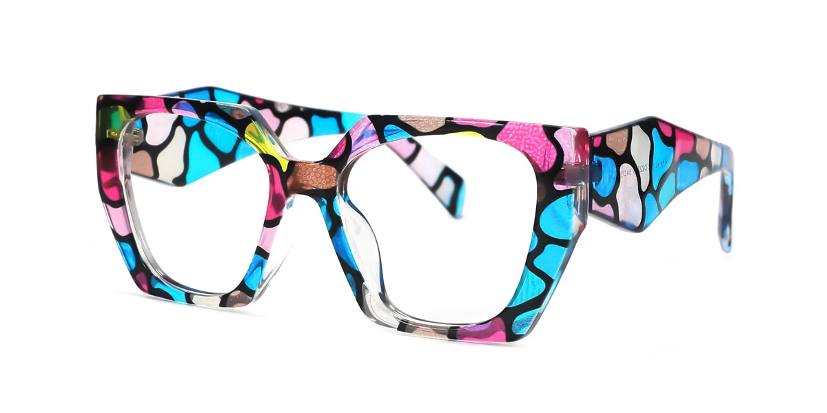 Floral Cateye Unique Custom Engraving Eyeglasses | WhereLight