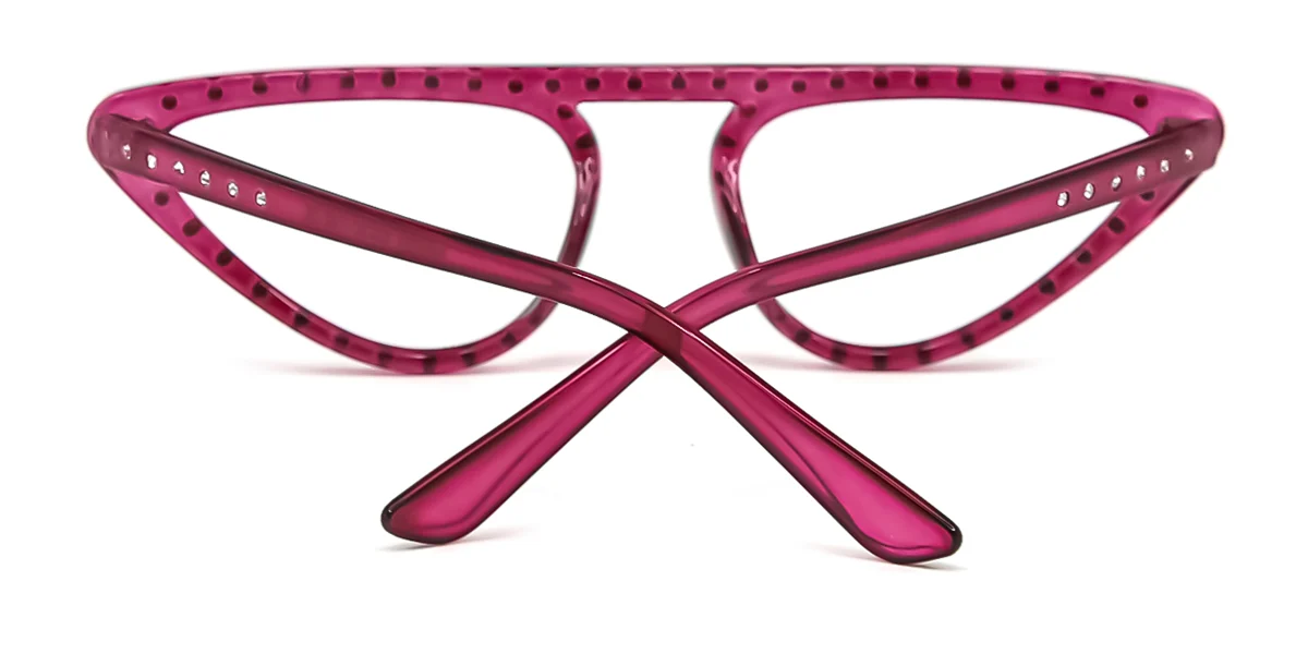 Red Cateye Unique Gorgeous Rhinestone  Eyeglasses | WhereLight