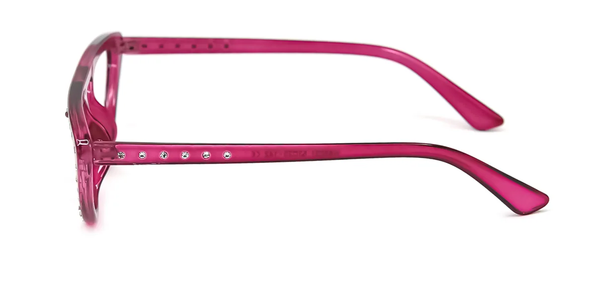 Red Cateye Unique Gorgeous Rhinestone  Eyeglasses | WhereLight