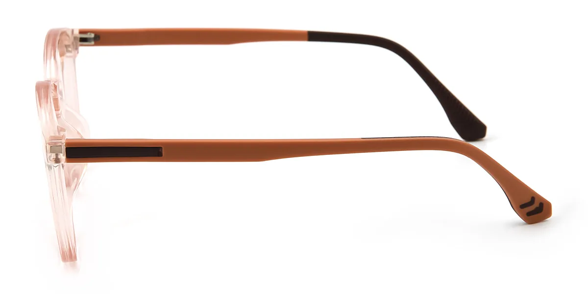 Orange Rectangle Oval Simple Classic Retro Sports Super Light Custom Engraving Eyeglasses | WhereLight