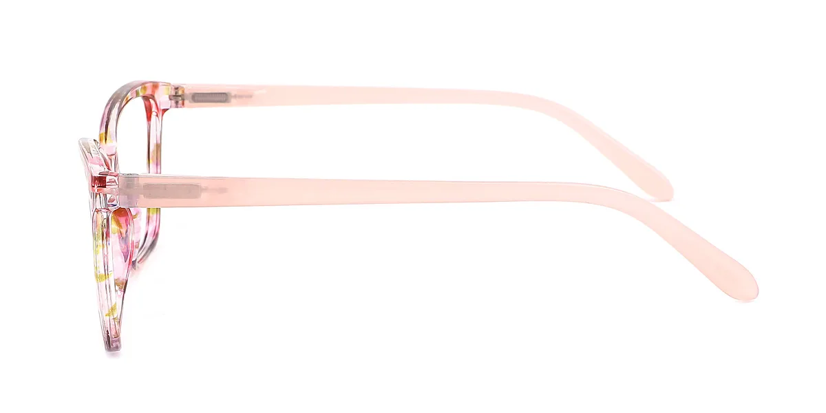 Pink Rectangle Unique  Eyeglasses | WhereLight