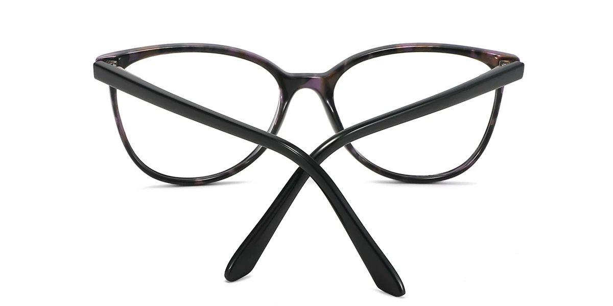 Purple Oval Simple Spring Hinges Eyeglasses | WhereLight