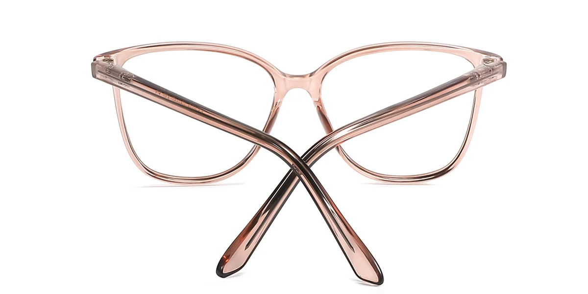 Brown Rectangle Simple Classic Custom Engraving Eyeglasses | WhereLight