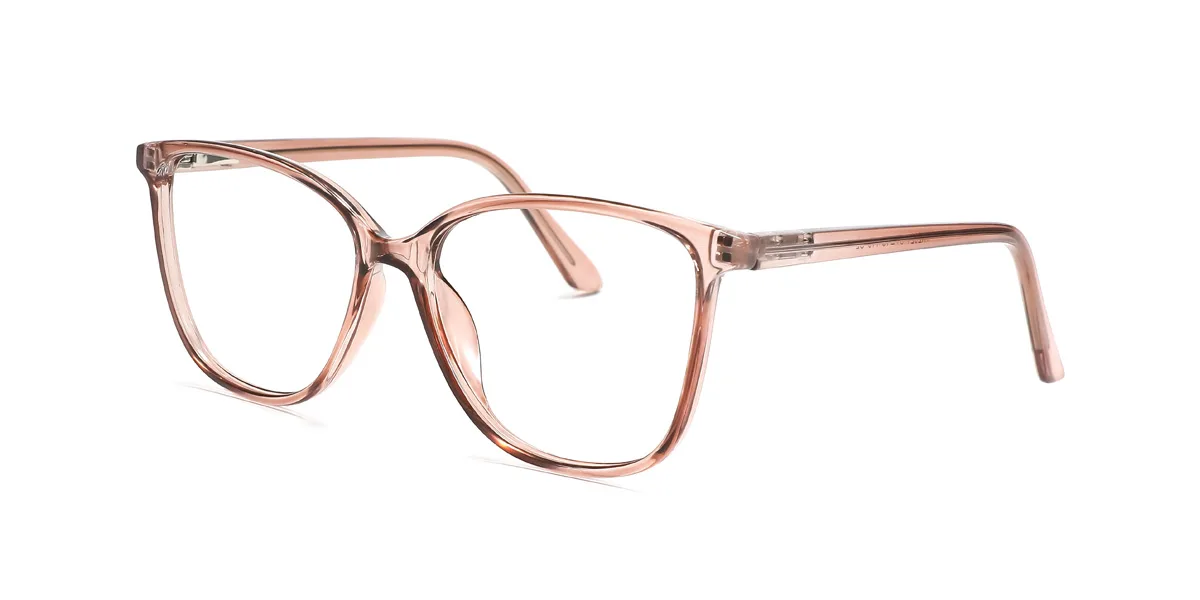 Brown Rectangle Simple Classic Custom Engraving Eyeglasses | WhereLight