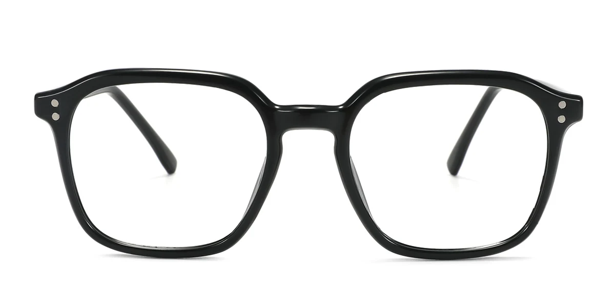 Black Rectangle Simple  Eyeglasses | WhereLight