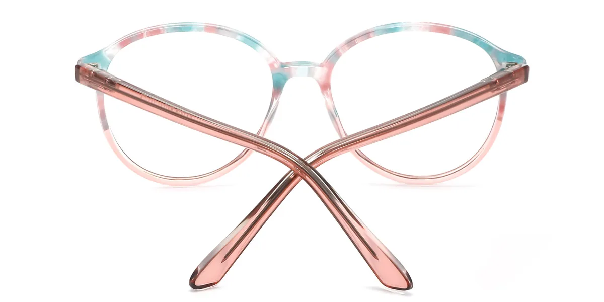 Pink Round Unique Gorgeous Spring Hinges Eyeglasses | WhereLight