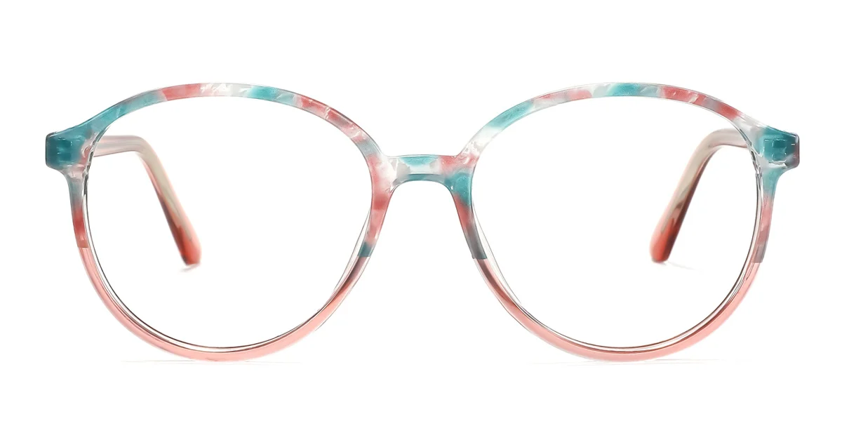 Pink Round Unique Gorgeous Spring Hinges Eyeglasses | WhereLight