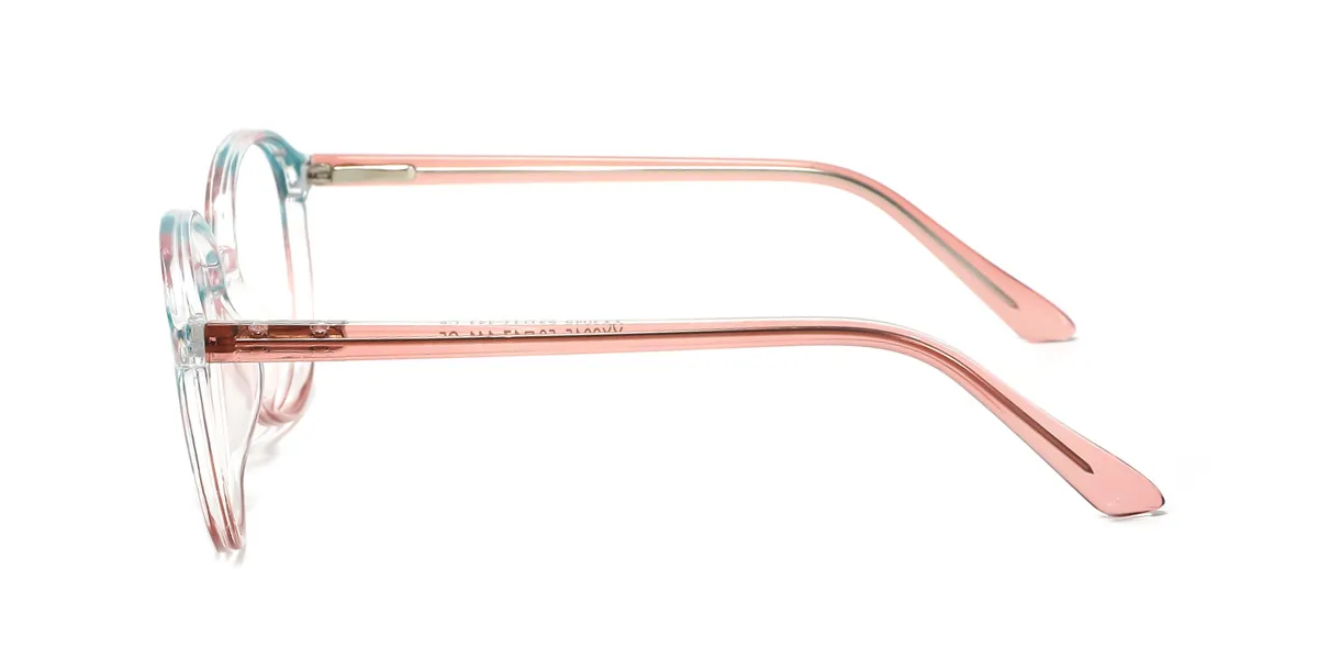 Pink Round Unique Gorgeous Spring Hinges Eyeglasses | WhereLight