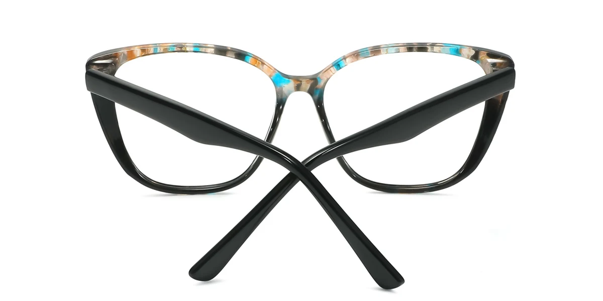 Blue Cateye Simple Spring Hinges Eyeglasses | WhereLight