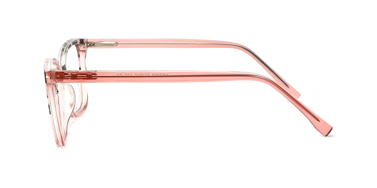 Pink Rectangle Simple Spring Hinges Eyeglasses | WhereLight