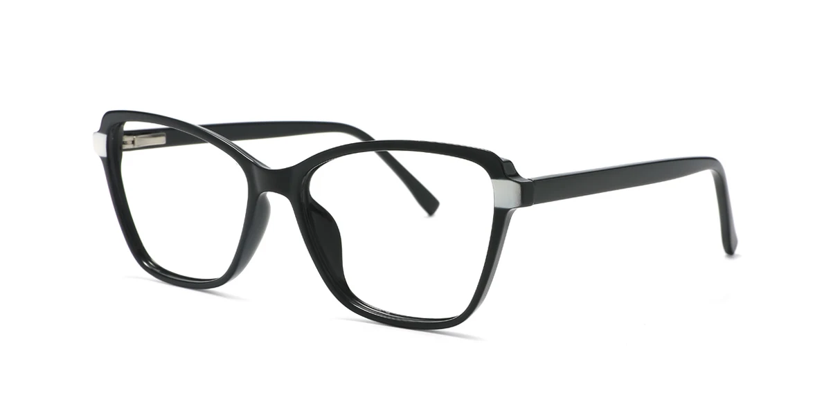 White Cateye Simple Classic Spring Hinges Eyeglasses | WhereLight