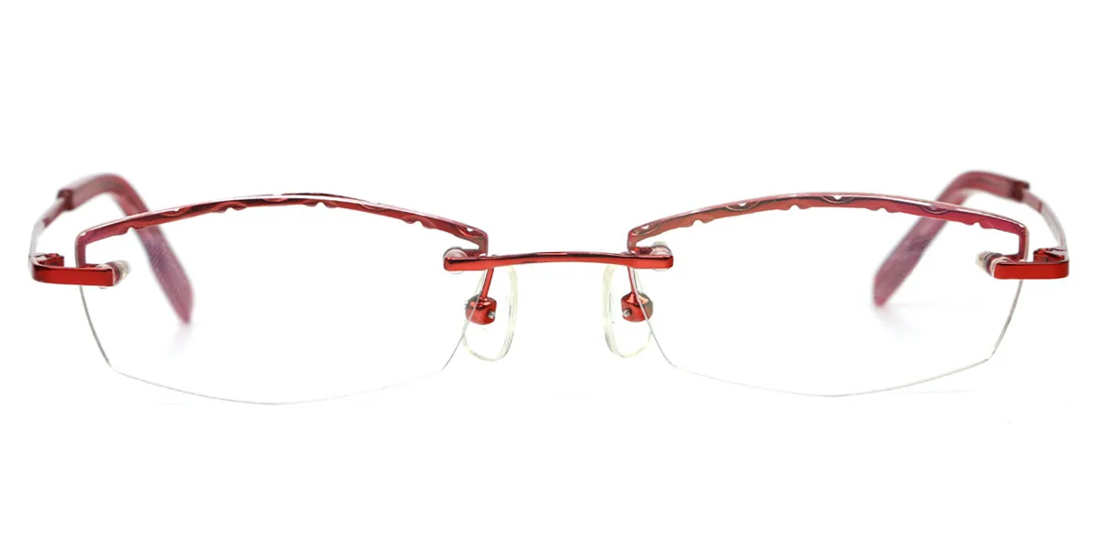 Red Irregular Simple  Eyeglasses | WhereLight