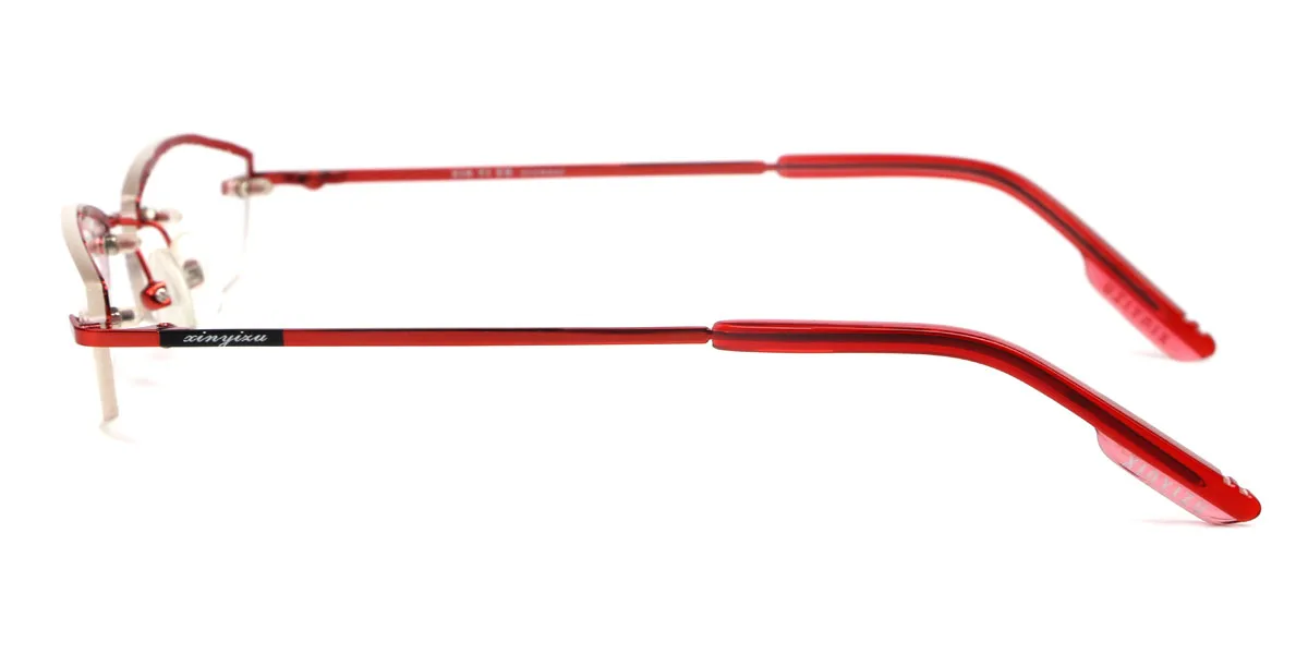 Red Irregular Simple  Eyeglasses | WhereLight