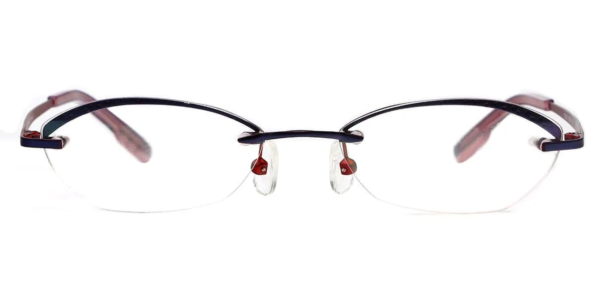 Blue Oval Simple  Eyeglasses | WhereLight