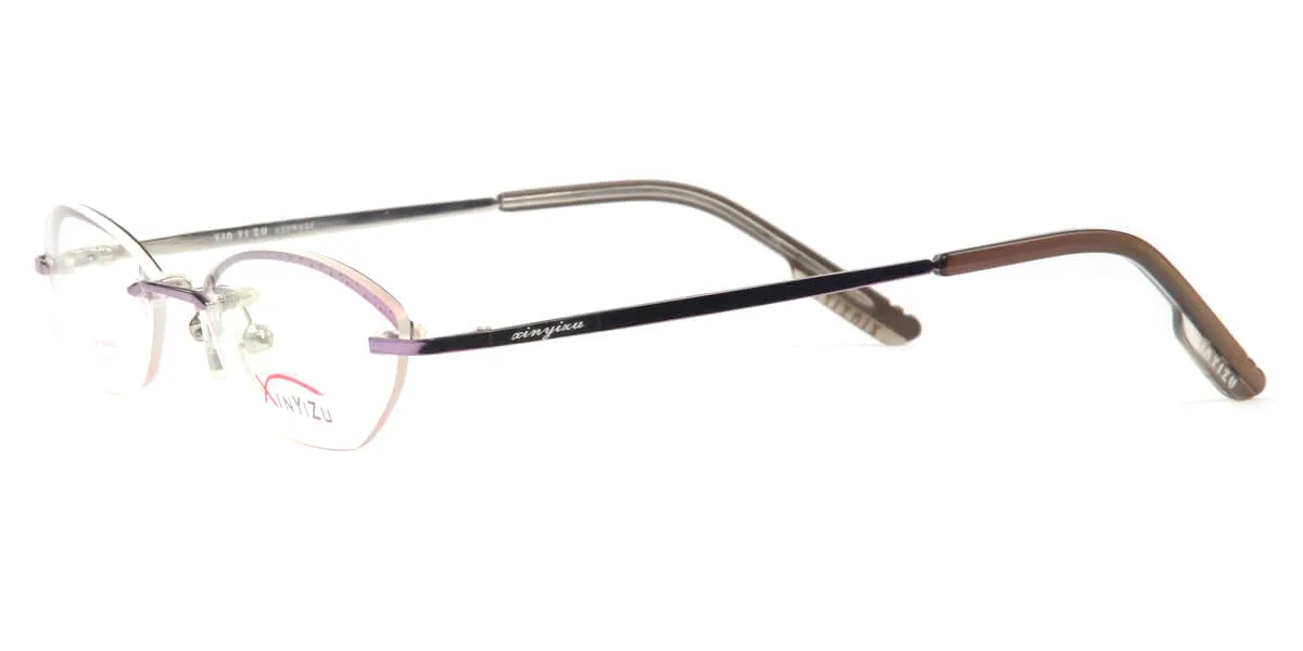Purple Oval Simple  Eyeglasses | WhereLight