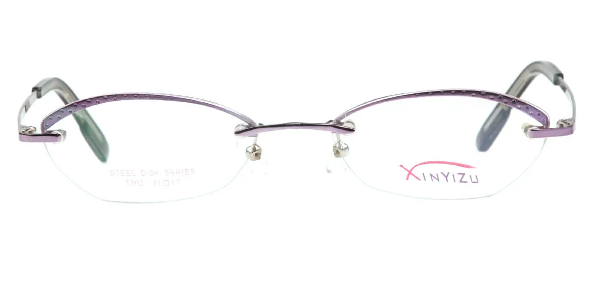 Purple Oval Simple  Eyeglasses | WhereLight