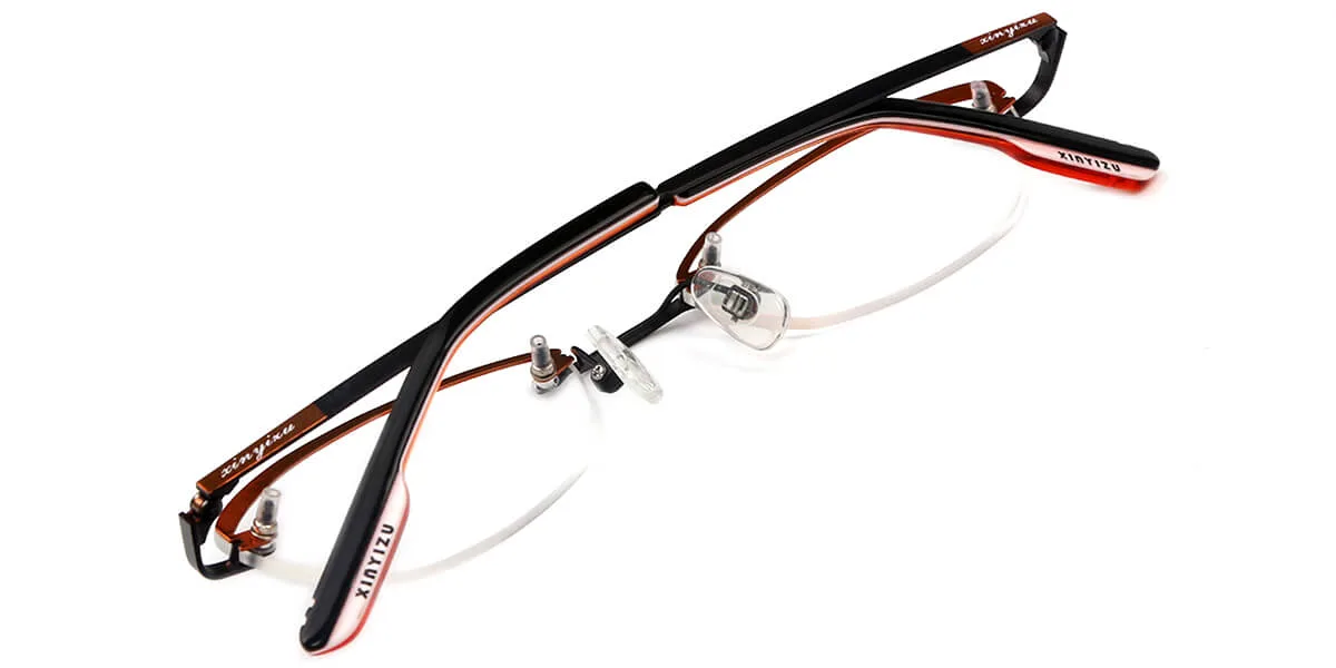 Orange Oval Simple Super Light Eyeglasses | WhereLight