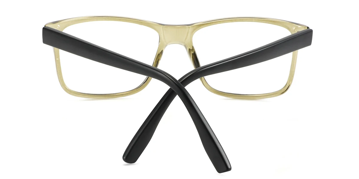 Green Rectangle Classic Spring Hinges Eyeglasses | WhereLight