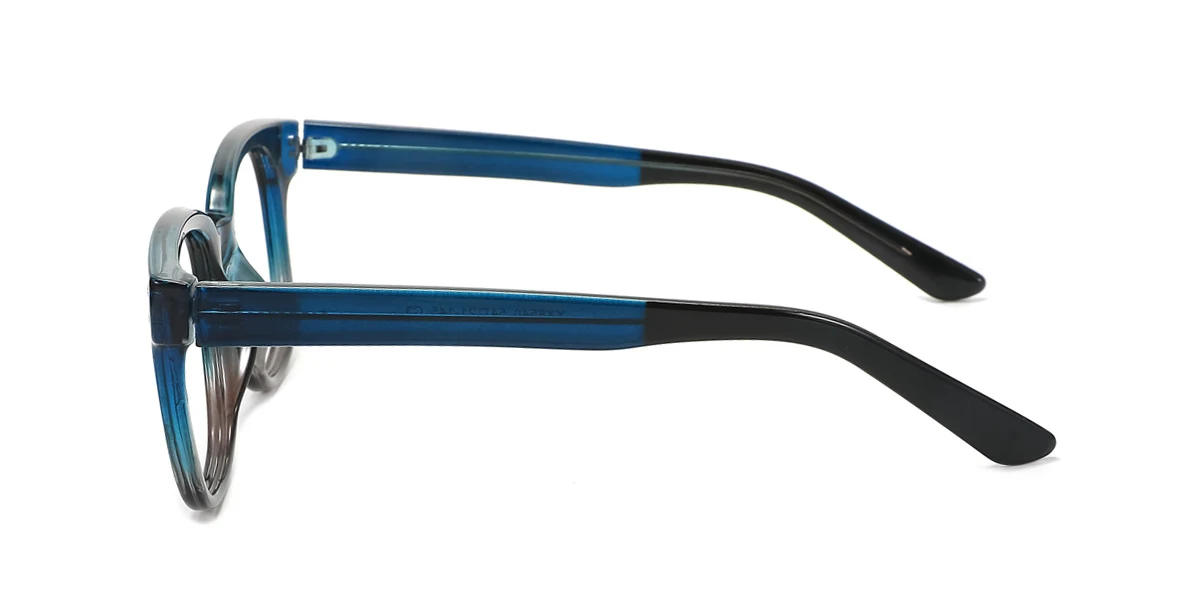 Blue Rectangle Simple Spring Hinges Eyeglasses | WhereLight