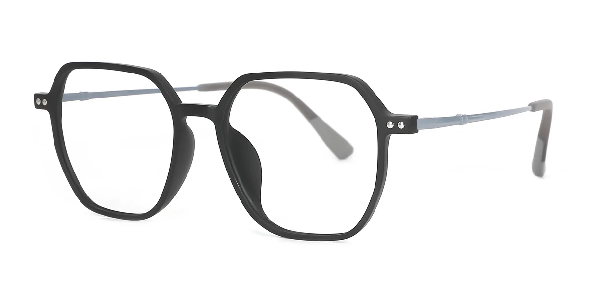Black Geometric Unique  Eyeglasses | WhereLight