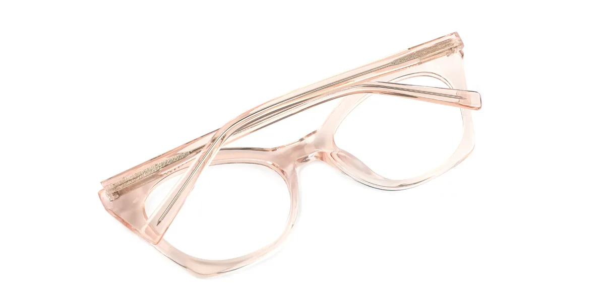 Pink Cateye Gorgeous Spring Hinges Custom Engraving Eyeglasses | WhereLight