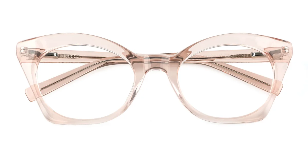 Pink Cateye Gorgeous Spring Hinges Custom Engraving Eyeglasses | WhereLight
