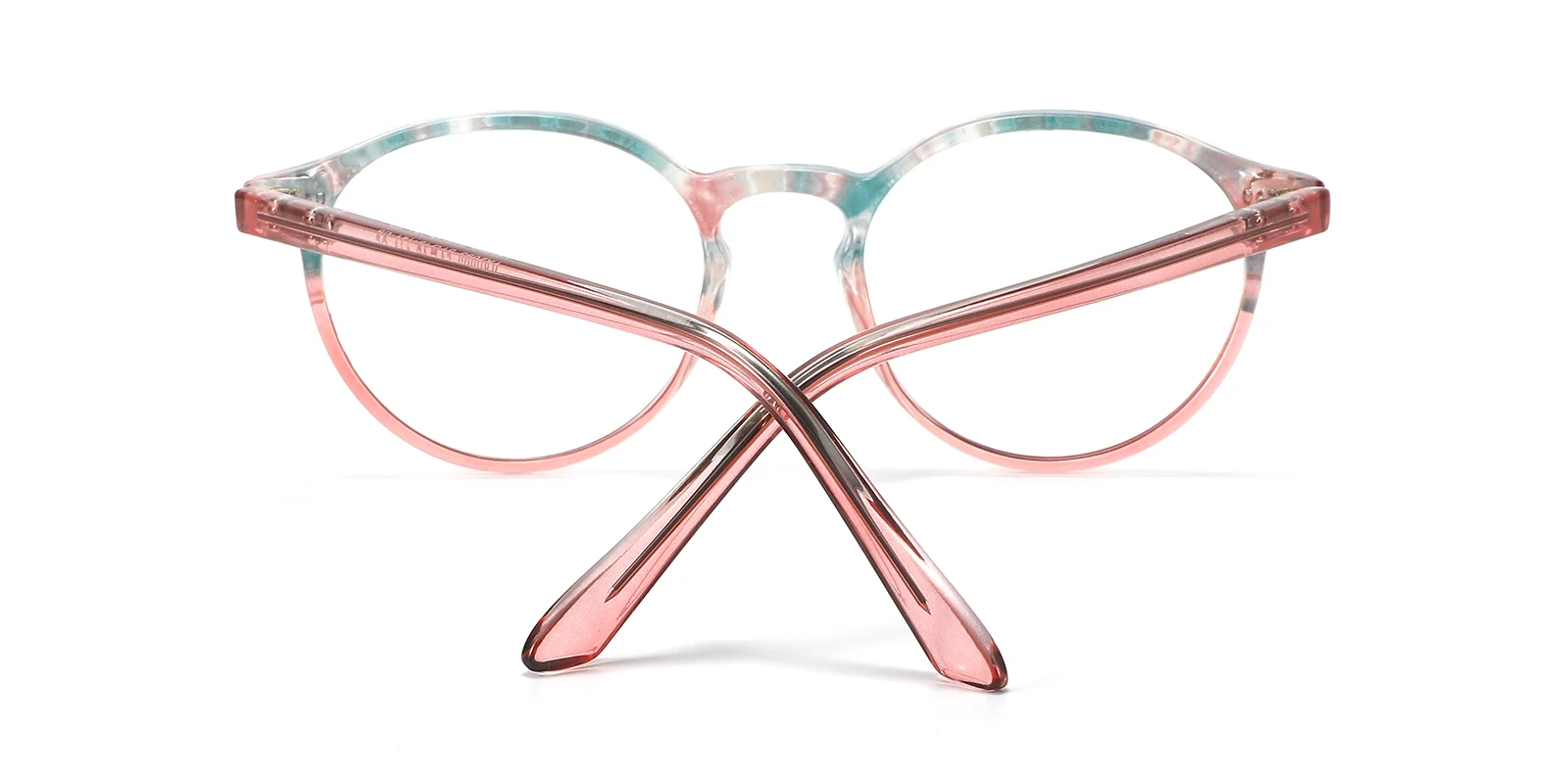 Pink Oval Simple Spring Hinges Eyeglasses | WhereLight