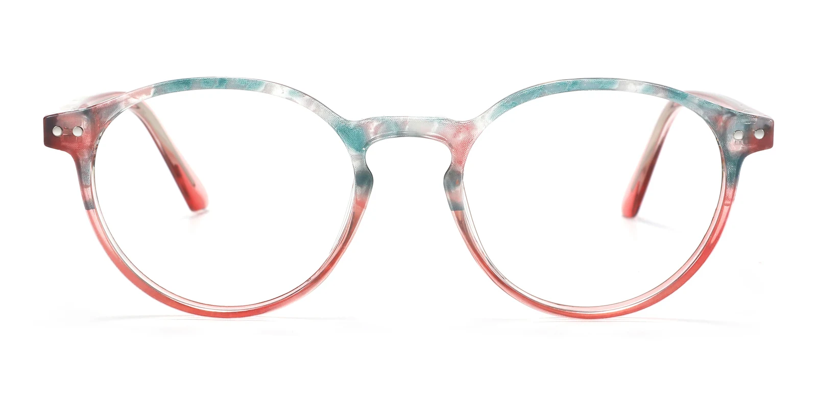 Pink Oval Simple Spring Hinges Eyeglasses | WhereLight