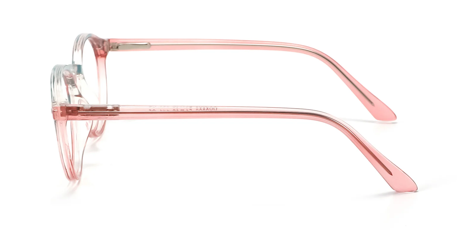 Pink Oval Simple Spring Hinges Eyeglasses | WhereLight