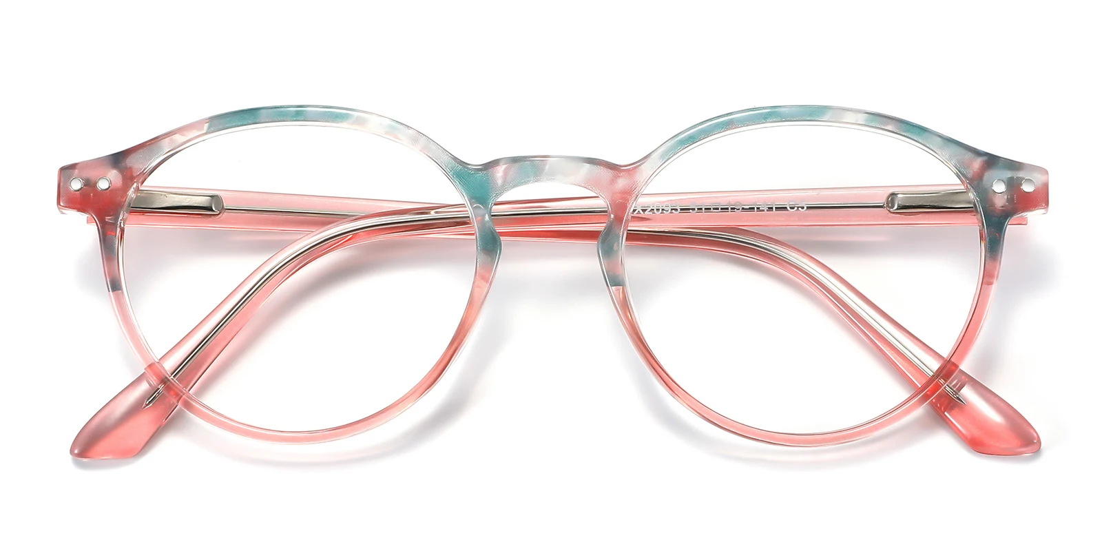 Pink Oval Simple Spring Hinges Eyeglasses | WhereLight