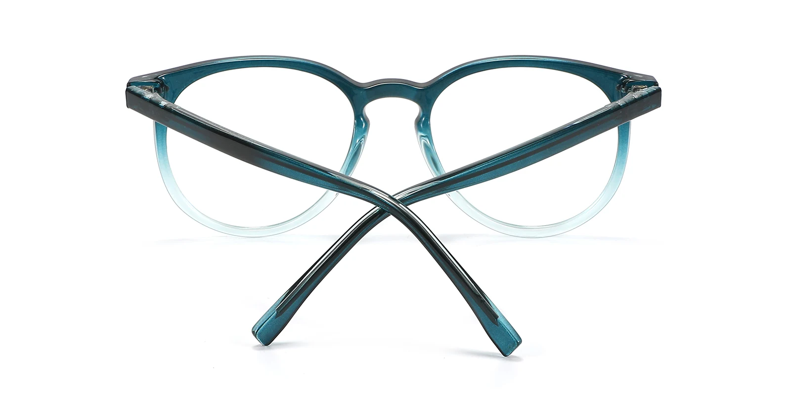 Green Oval Simple Spring Hinges Eyeglasses | WhereLight