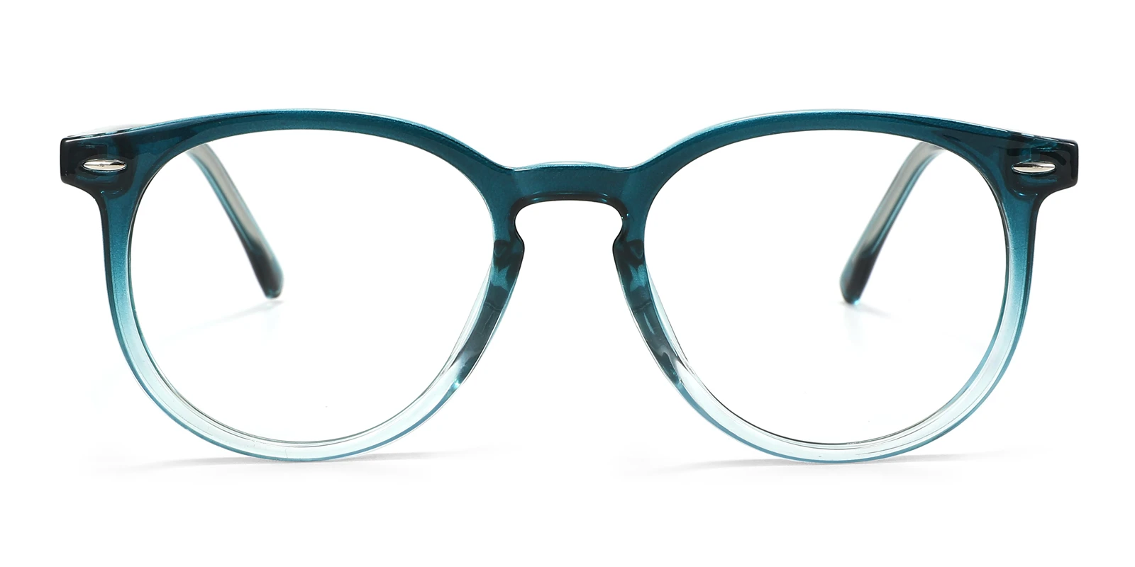 Green Oval Simple Spring Hinges Eyeglasses | WhereLight