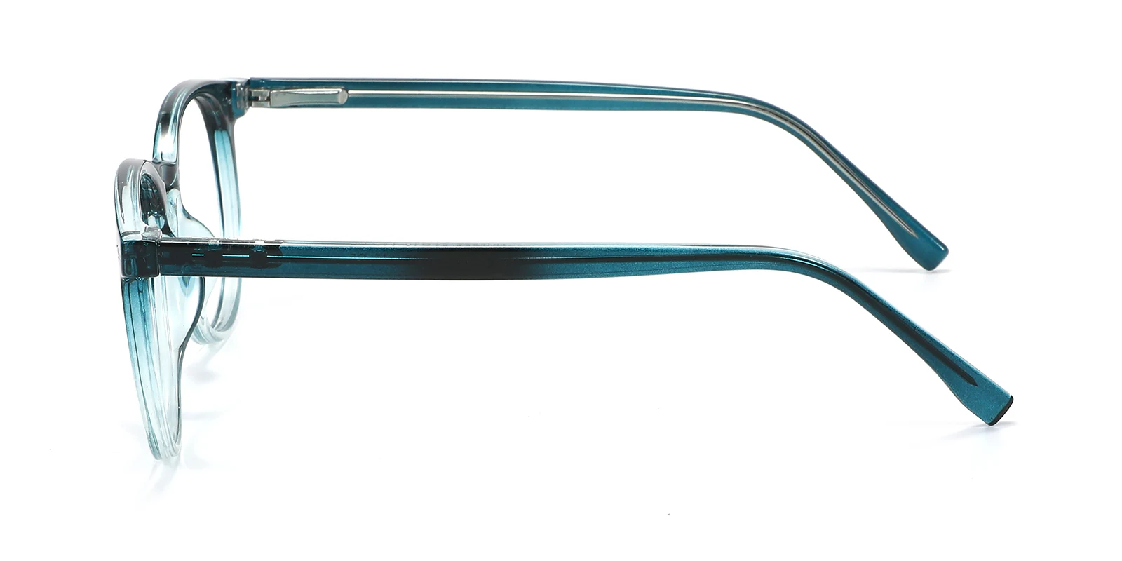 Green Oval Simple Spring Hinges Eyeglasses | WhereLight