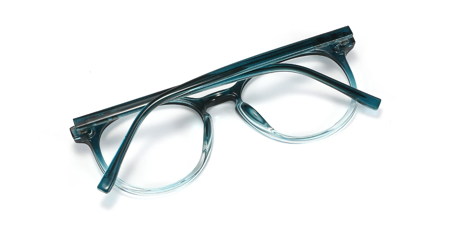 Green Oval Simple Spring Hinges Eyeglasses | WhereLight