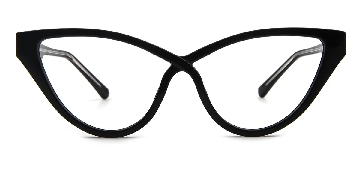 Black Cateye Unique Custom Engraving Eyeglasses | WhereLight