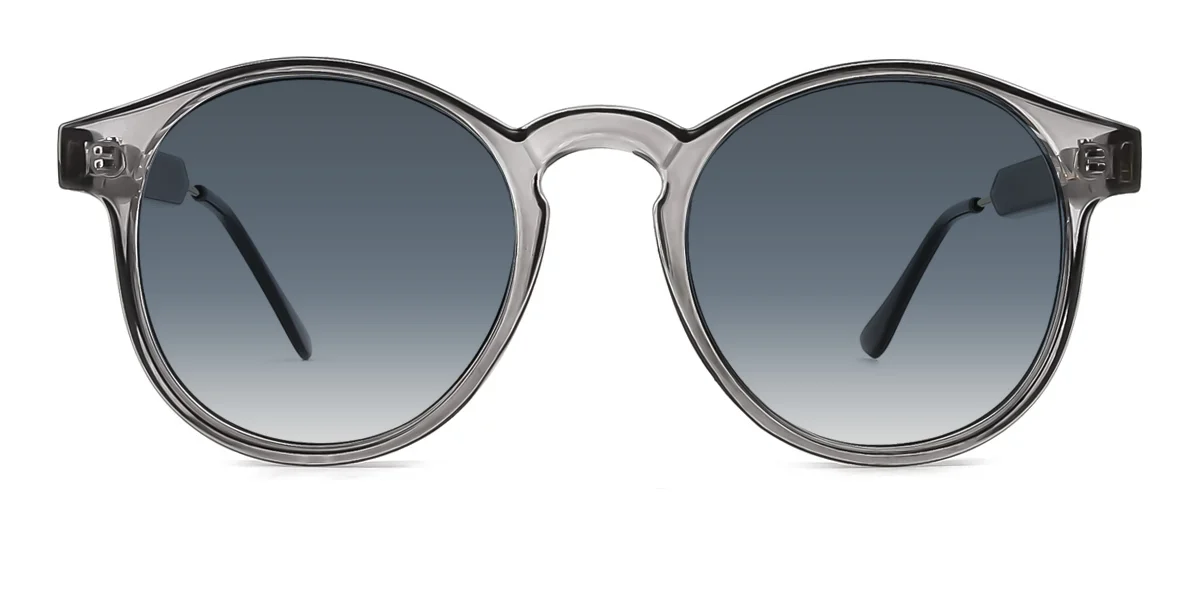 Grey Round Retro Custom Engraving Eyeglasses | WhereLight
