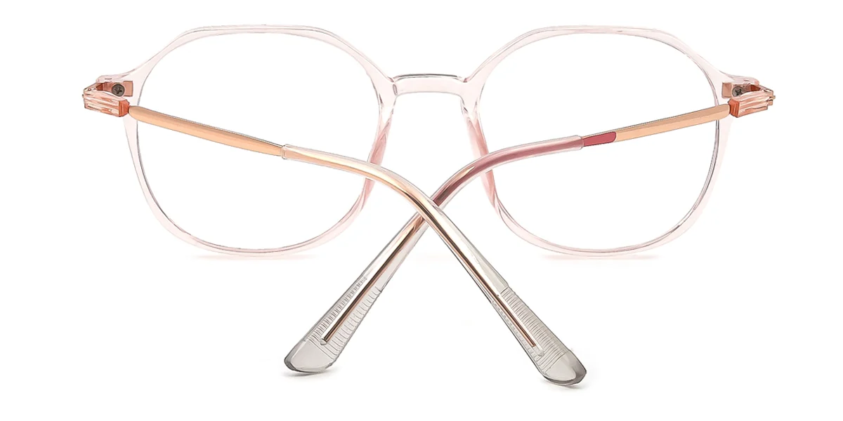 Pink Oval Simple Retro Unique Super Light Eyeglasses | WhereLight