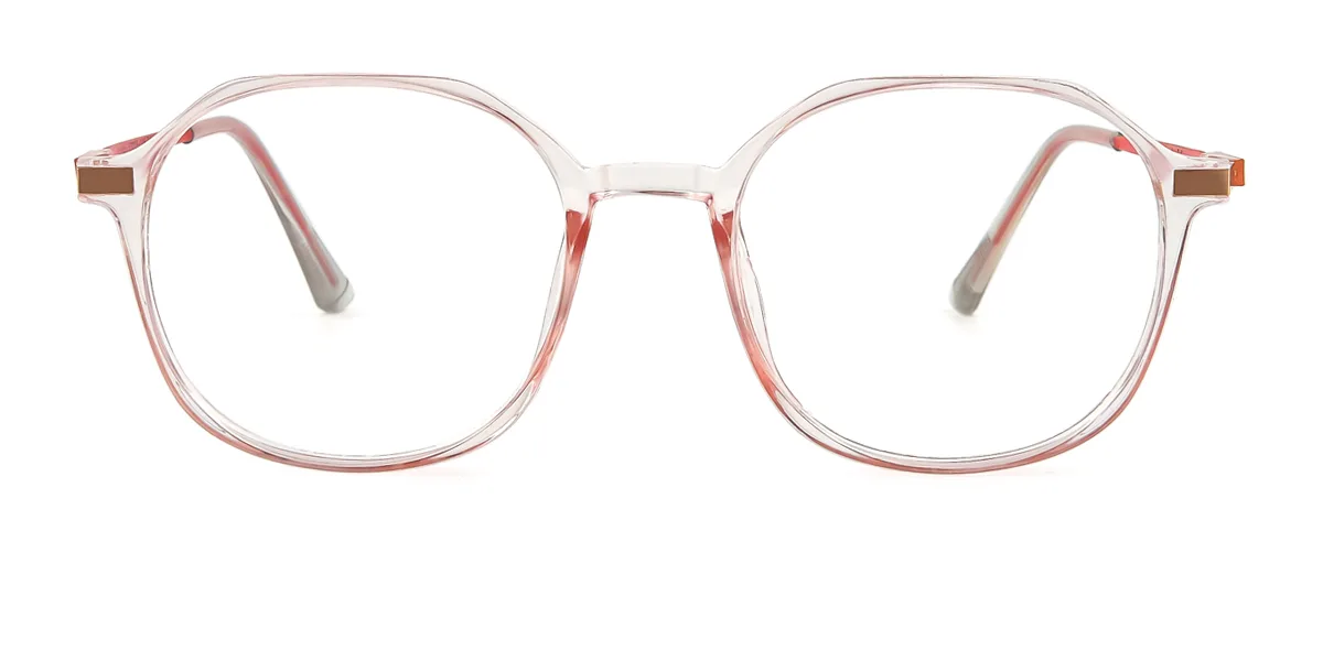 Pink Oval Simple Retro Unique Super Light Eyeglasses | WhereLight