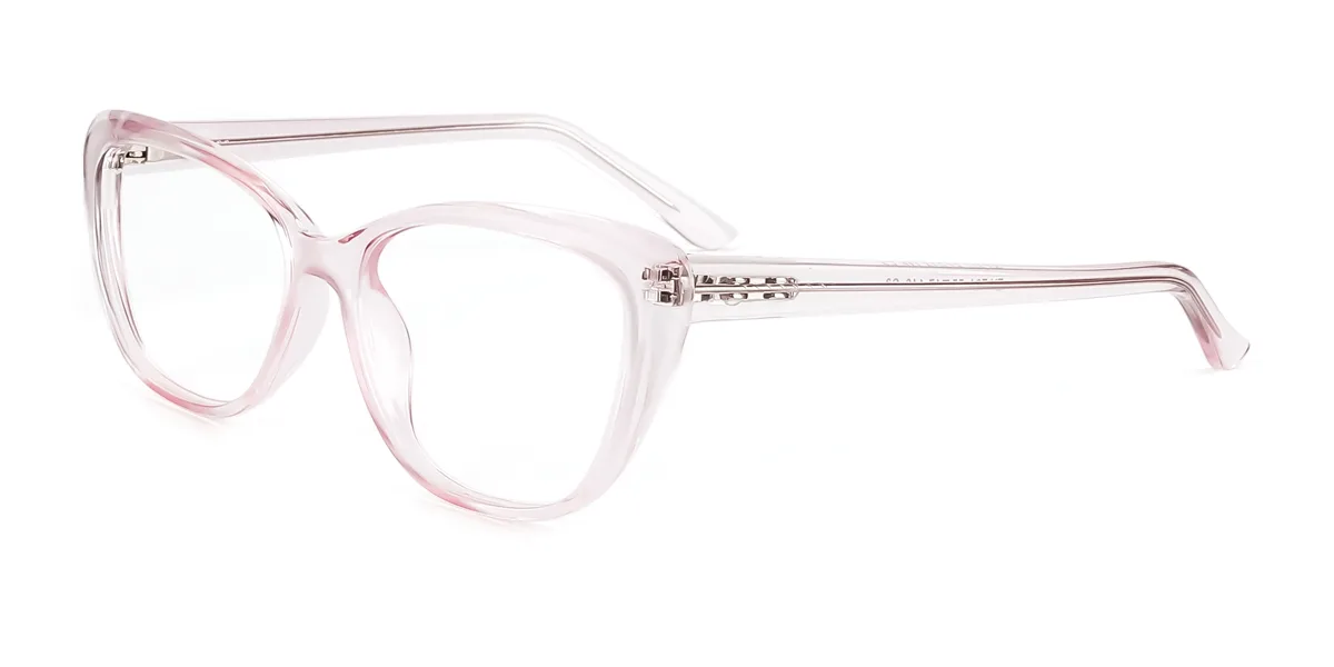 Pink Oval Unique Spring Hinges Custom Engraving Eyeglasses | WhereLight