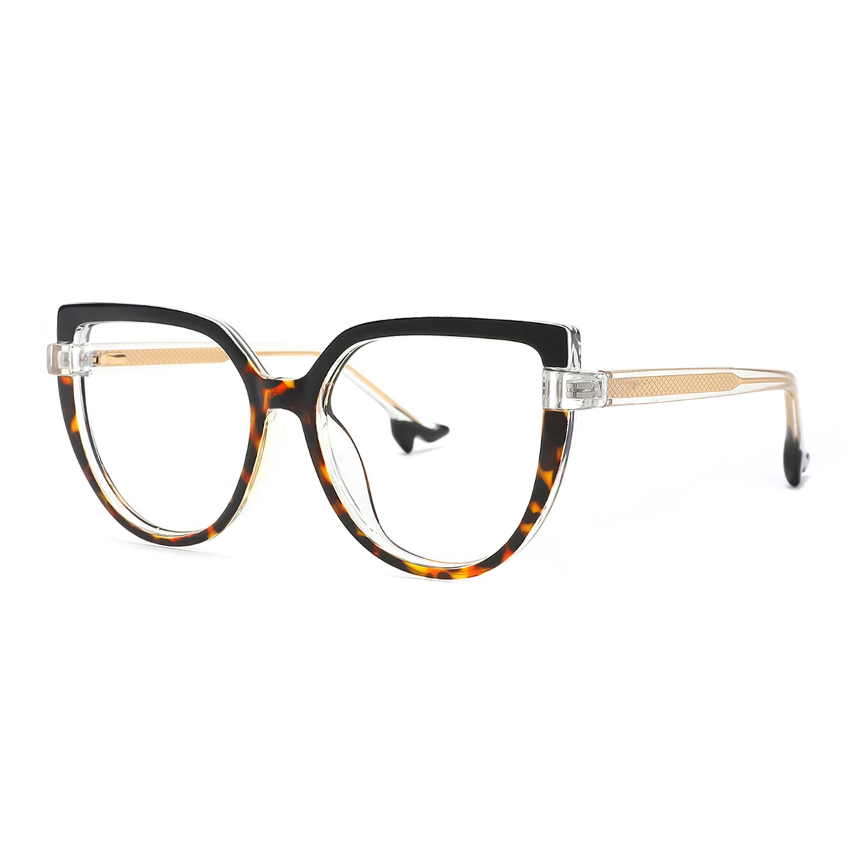 Tortoiseshell Cateye Spring Hinges Eyeglasses WhereLight