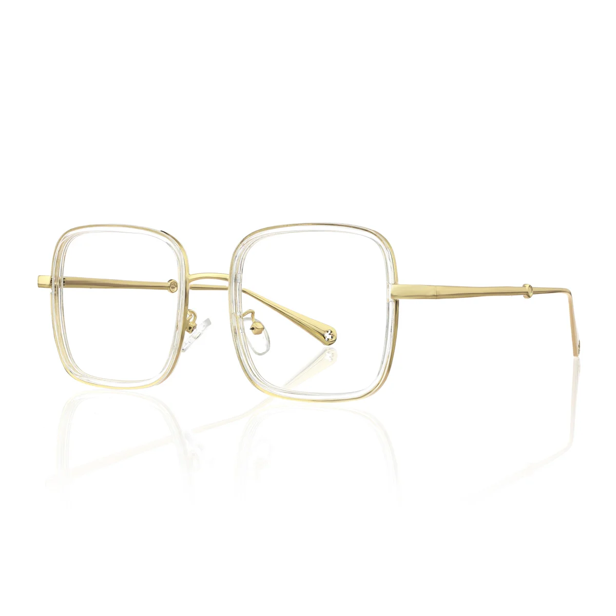 Clear Rectangle Gorgeous Balance Eyeglasses | WhereLight