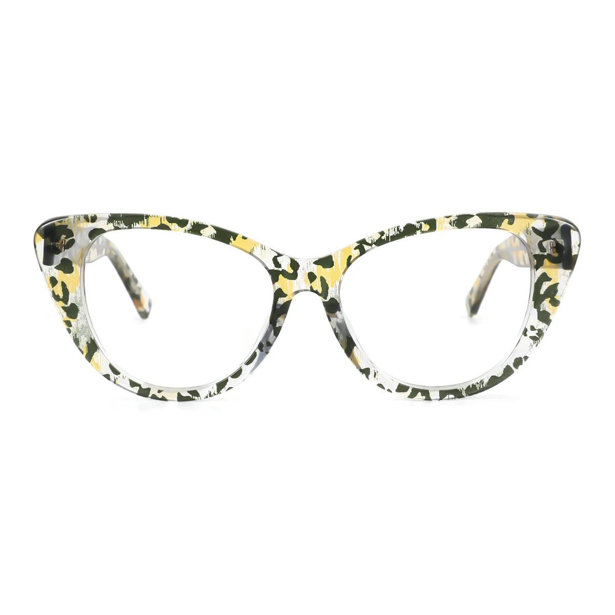 Yellow Spectacles Yellow_ip_lc Cat-eye Balance Spring Hinges Custom Engraving Eyeglasses ...